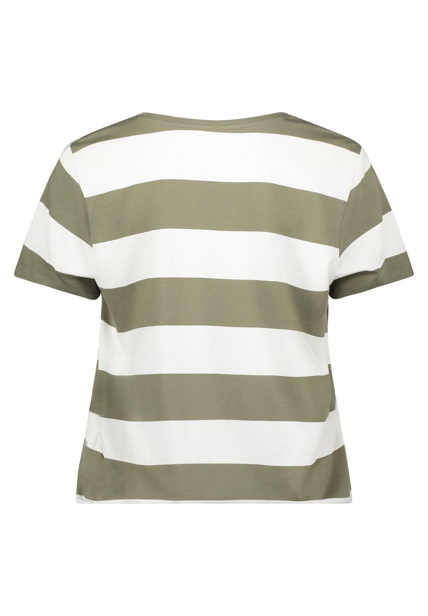 Gestreiftes T-Shirt mit Strass-Details