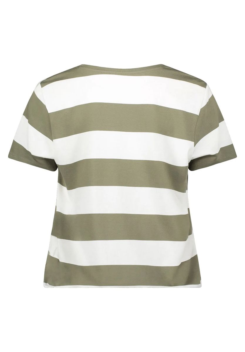 Gestreiftes T-Shirt mit Strass-Details