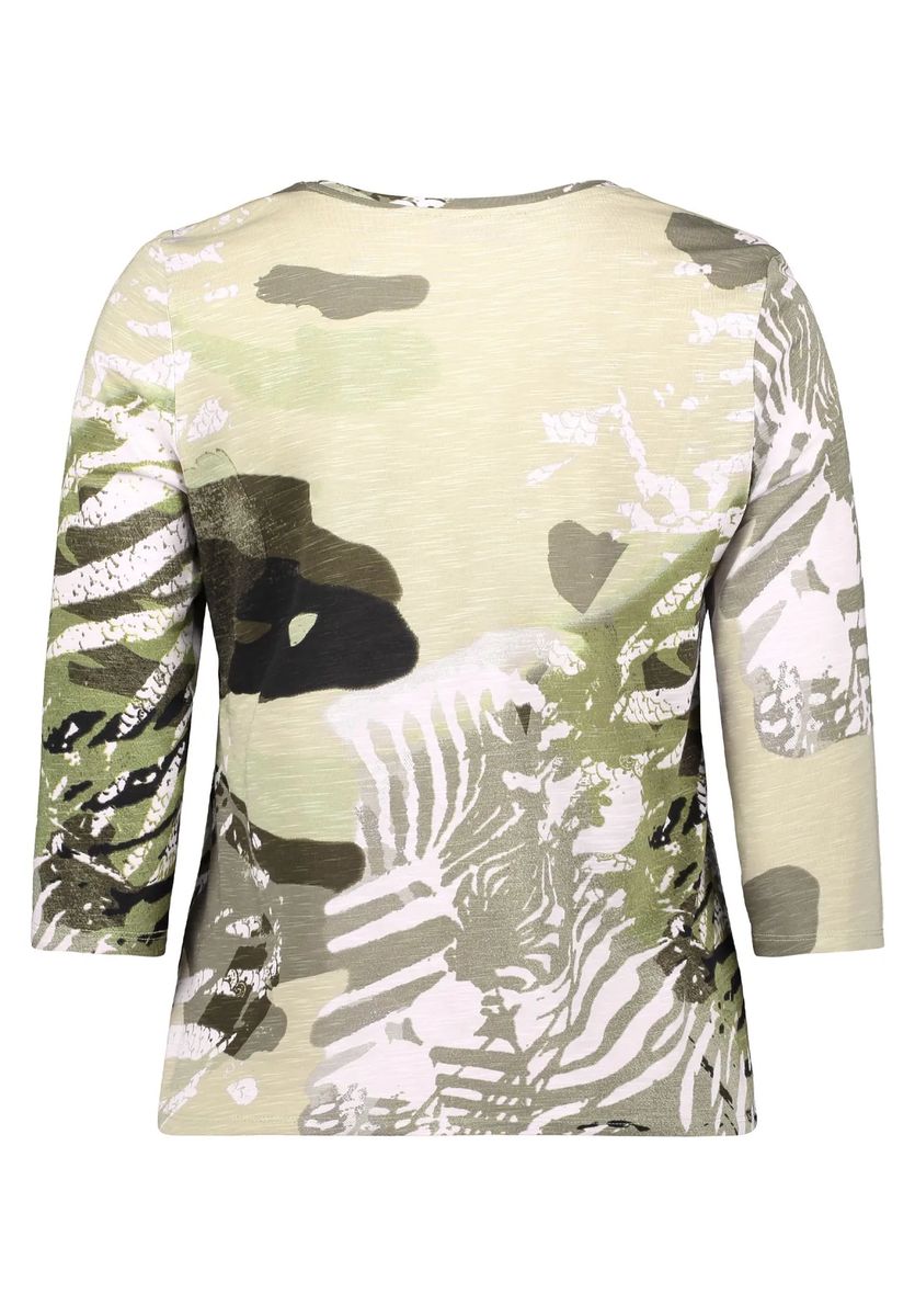 Bedrucktes Shirt mit Dreiviertelarm