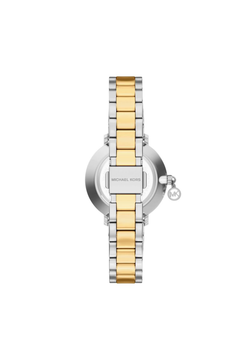 Elegante Bicolor-Uhr mit Logo-Zifferblatt