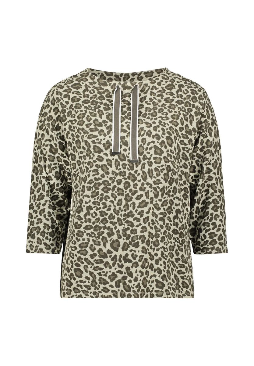 Sweatshirt mit Leopardenmuster und Kordelzug