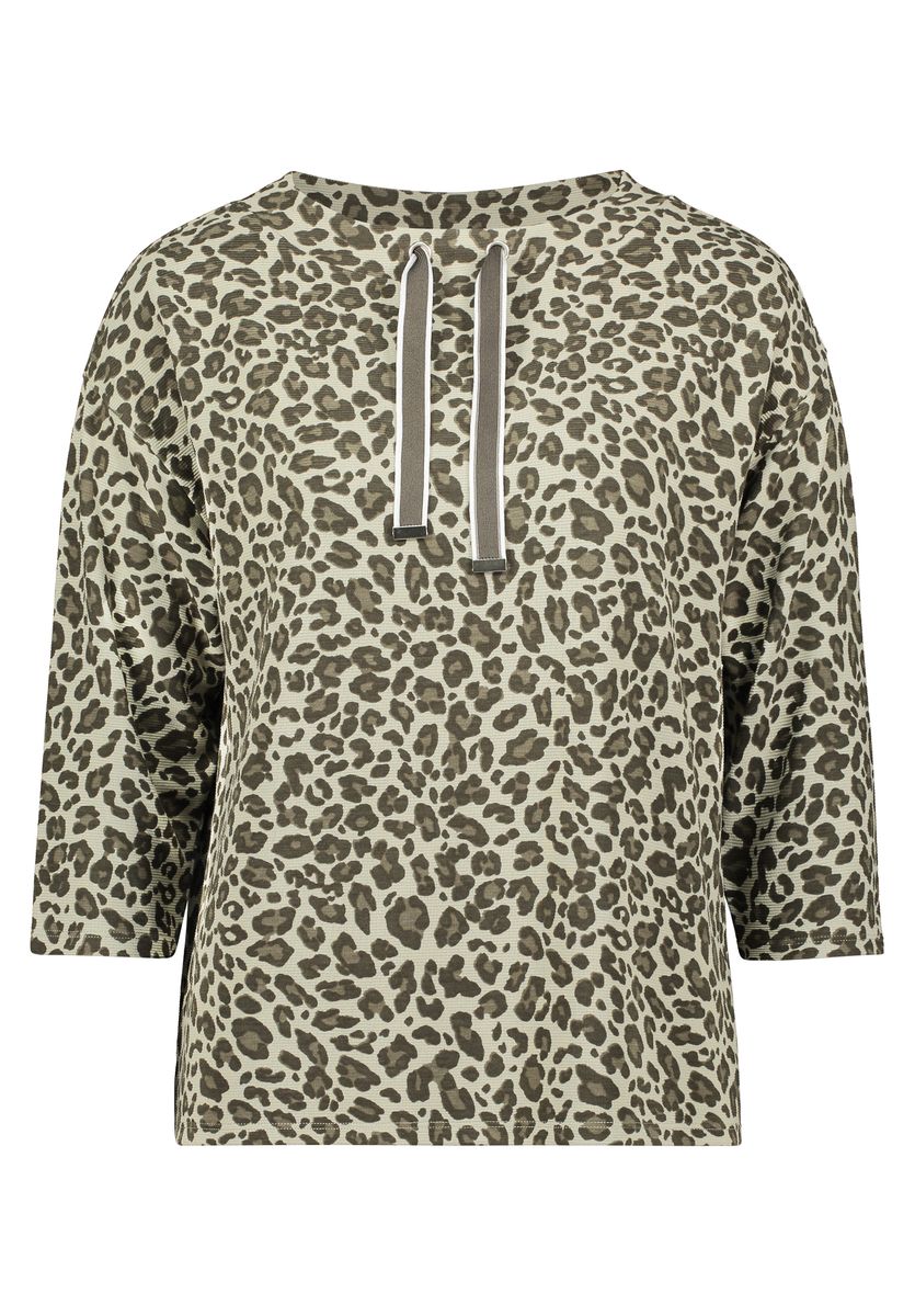 Sweatshirt mit Leopardenmuster und Kordelzug