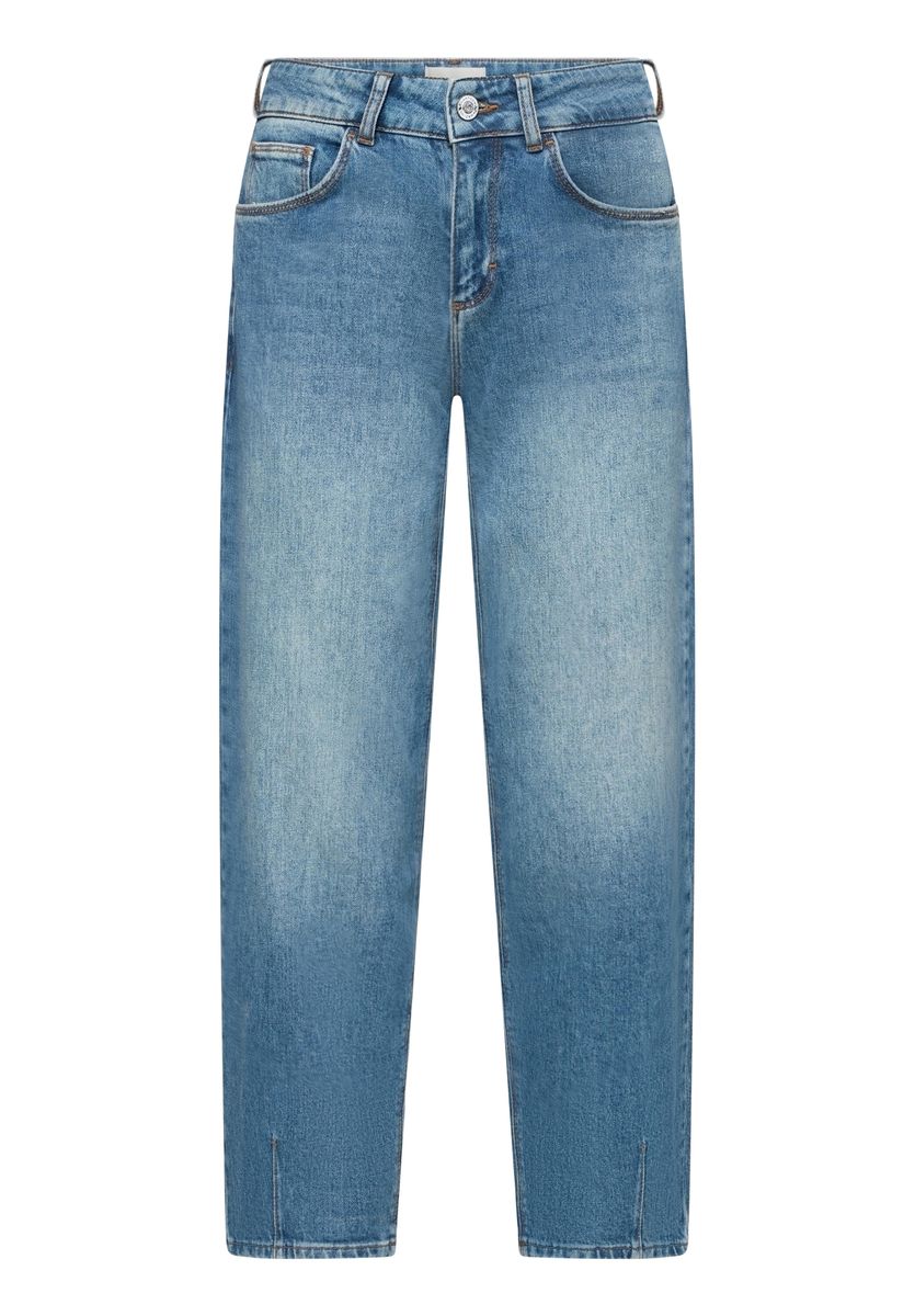 Locker geschnittene Washed-Jeans