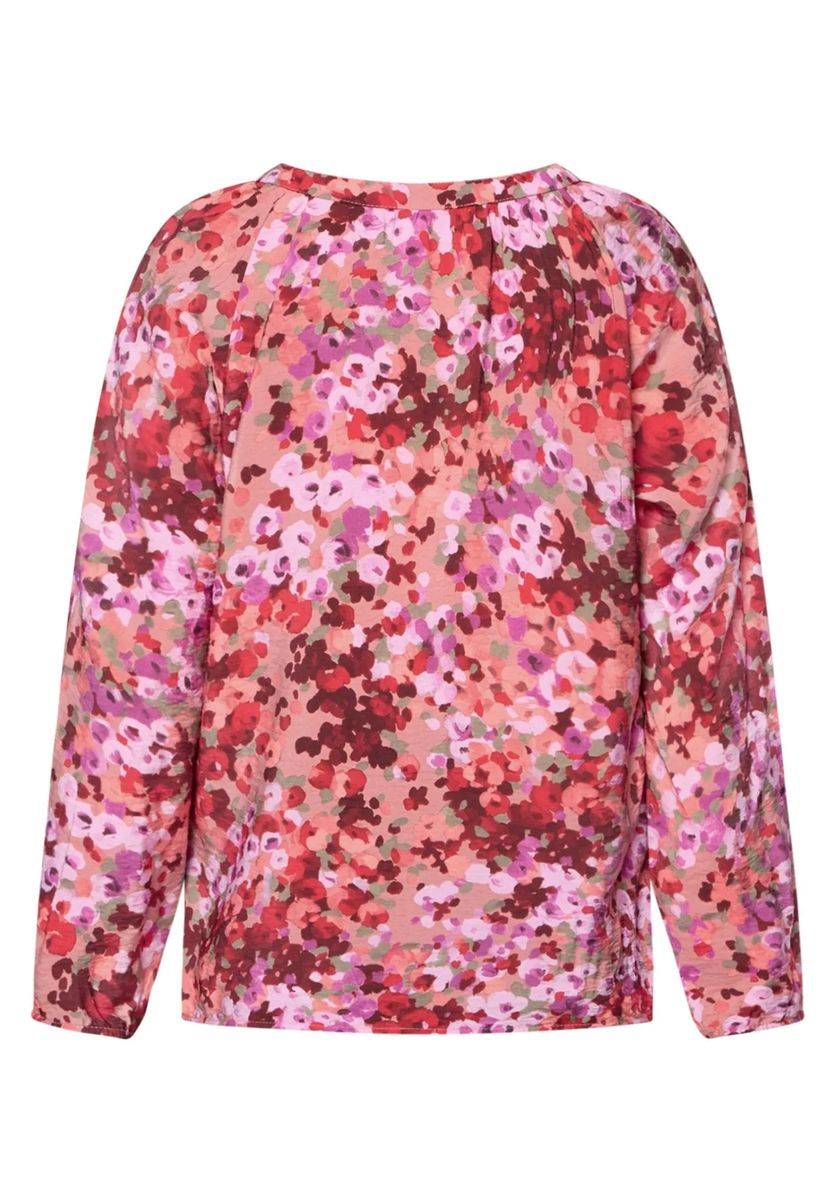 Abstrakte Loose-Fit Bluse mit Blumenmuster