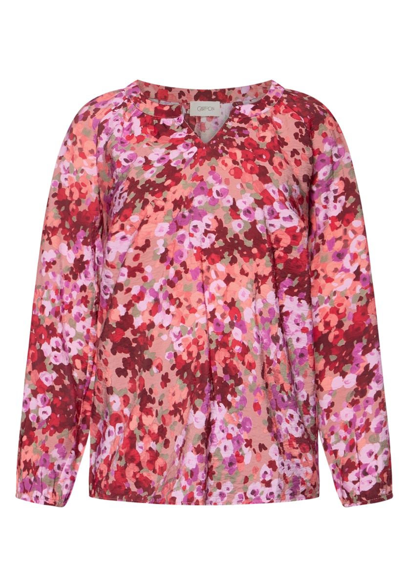 Abstrakte Loose-Fit Bluse mit Blumenmuster
