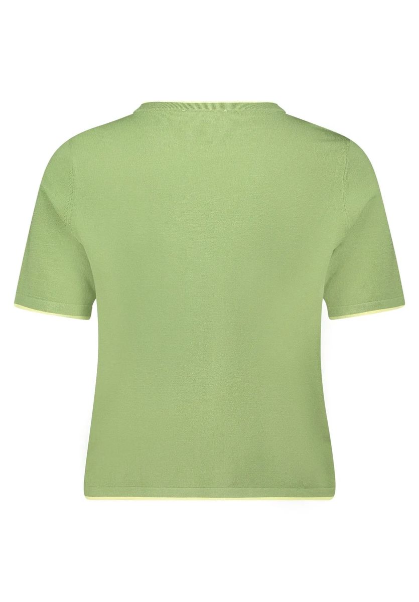 Kurzarm-Stricktop mit Rundhalsausschnitt