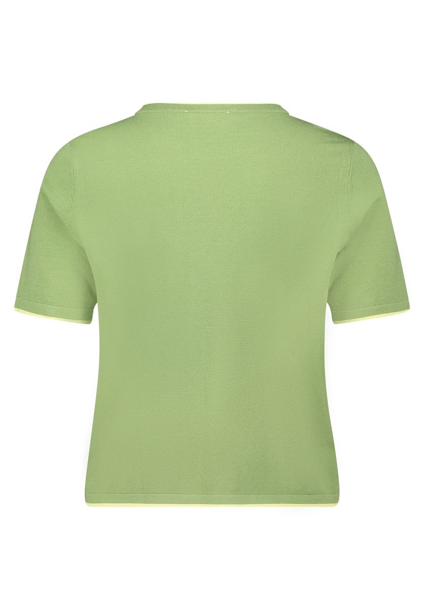 Kurzarm-Stricktop mit Rundhalsausschnitt