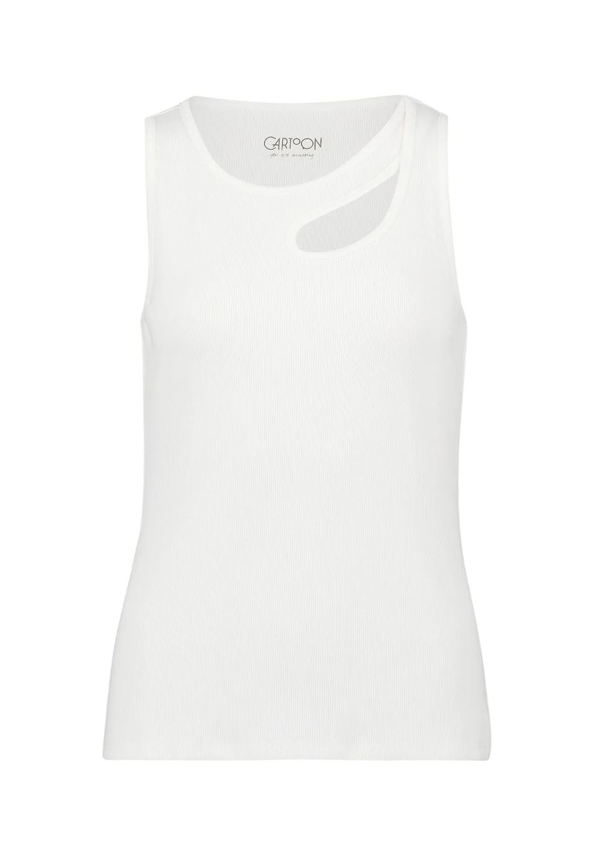 Geripptes Tanktop mit Cut-Out