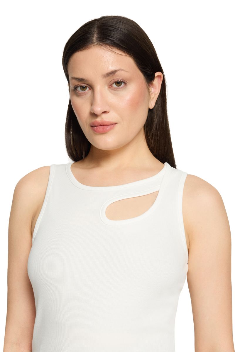 Geripptes Tanktop mit Cut-Out