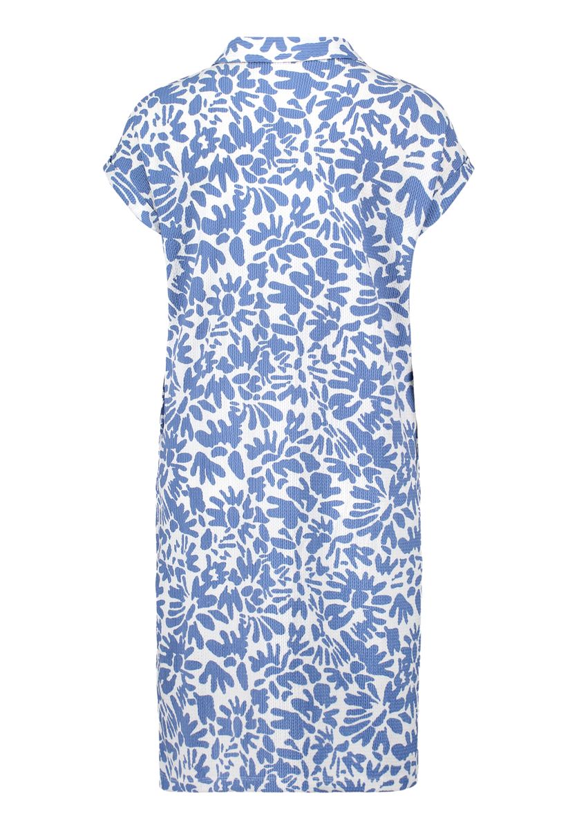 Grafik-Print Kleid mit V-Ausschnitt