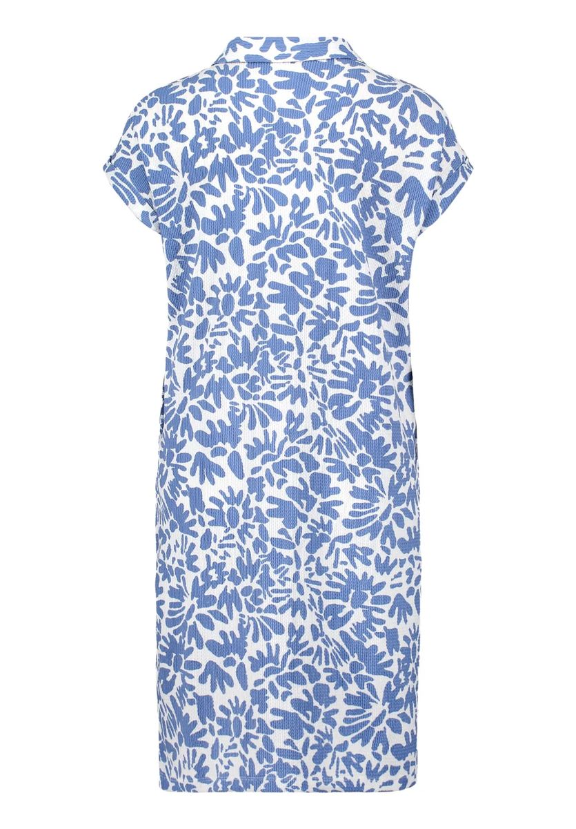 Grafik-Print Kleid mit V-Ausschnitt