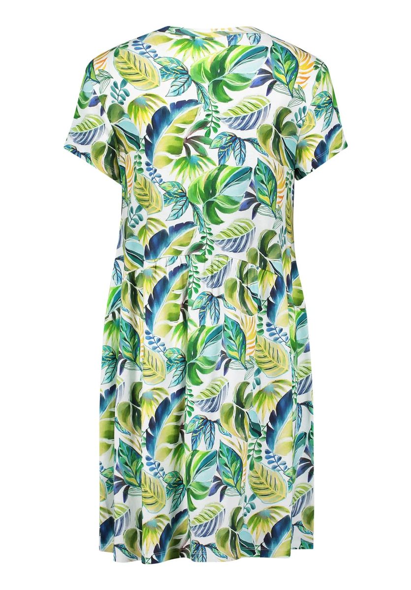 A-Linien-Kleid mit Tropenmuster