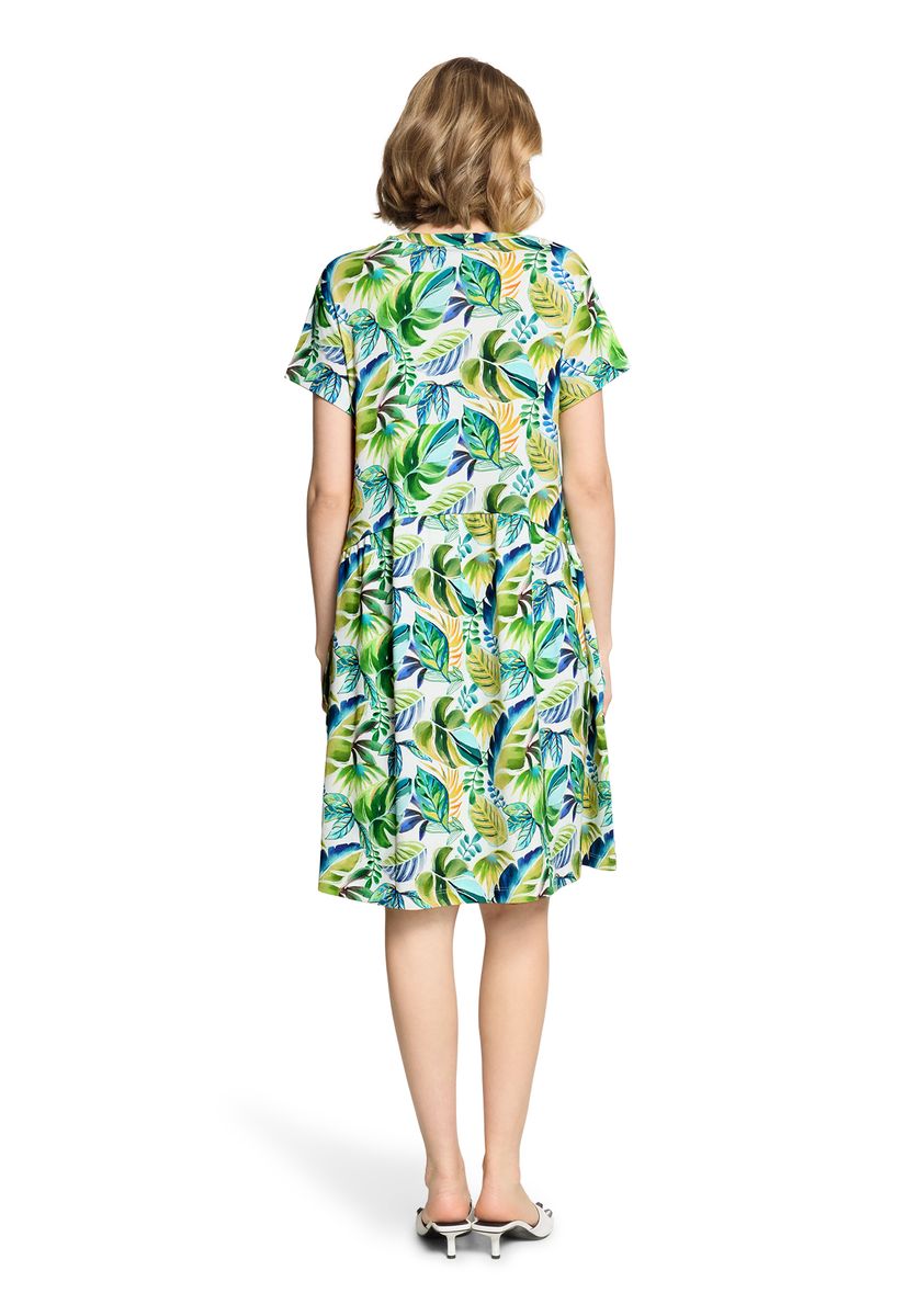 A-Linien-Kleid mit Tropenmuster