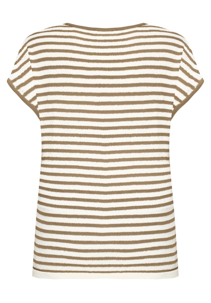 Gestreiftes Strickshirt mit Zitronen-Patch