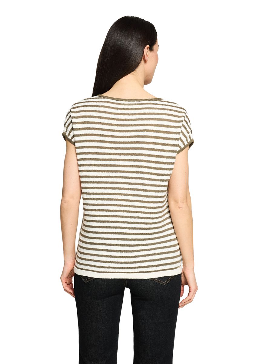 Gestreiftes Strickshirt mit Zitronen-Patch