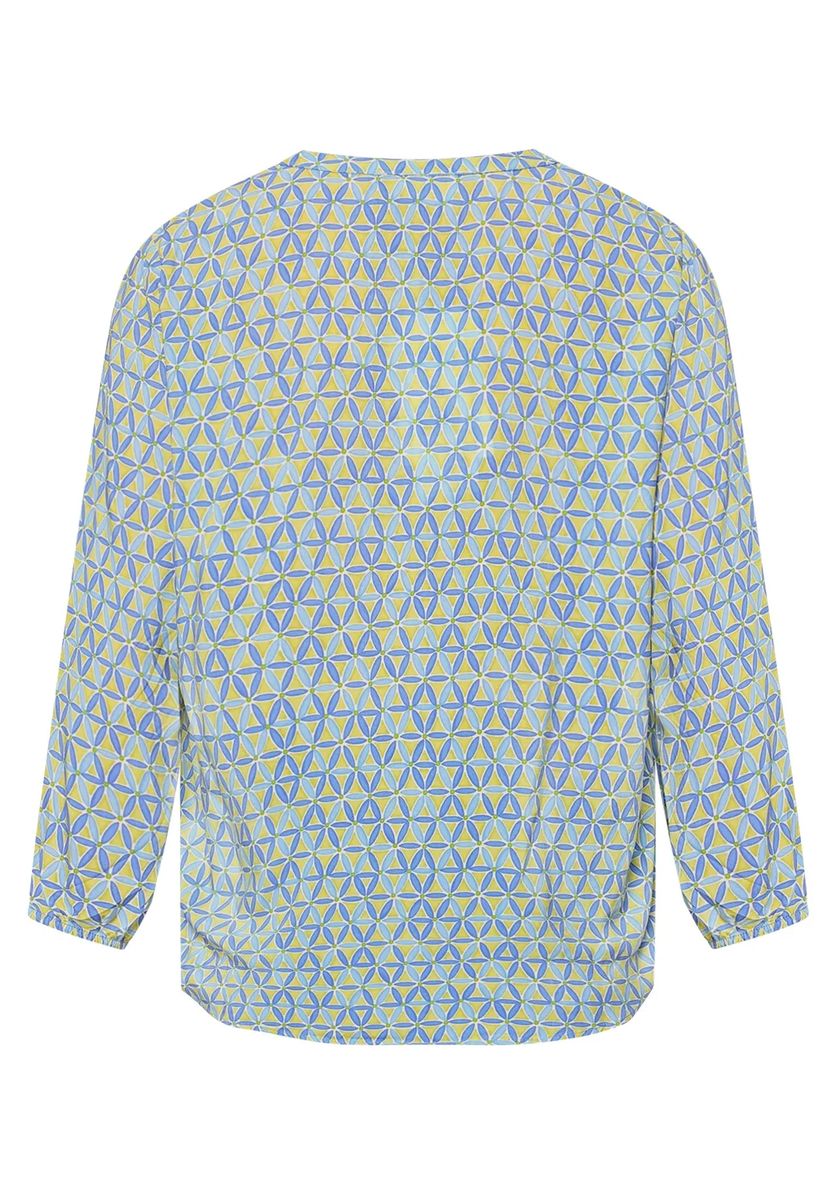 Shirtbluse mit geometrischem Blumenprint