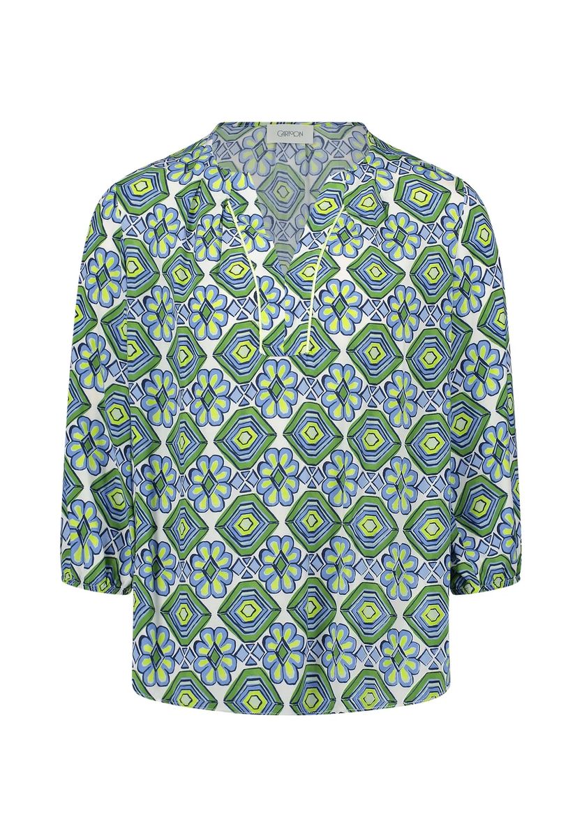 Bluse mit grafischem Geometriemuster