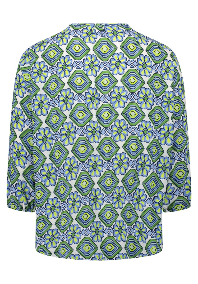 Bluse mit grafischem Geometriemuster