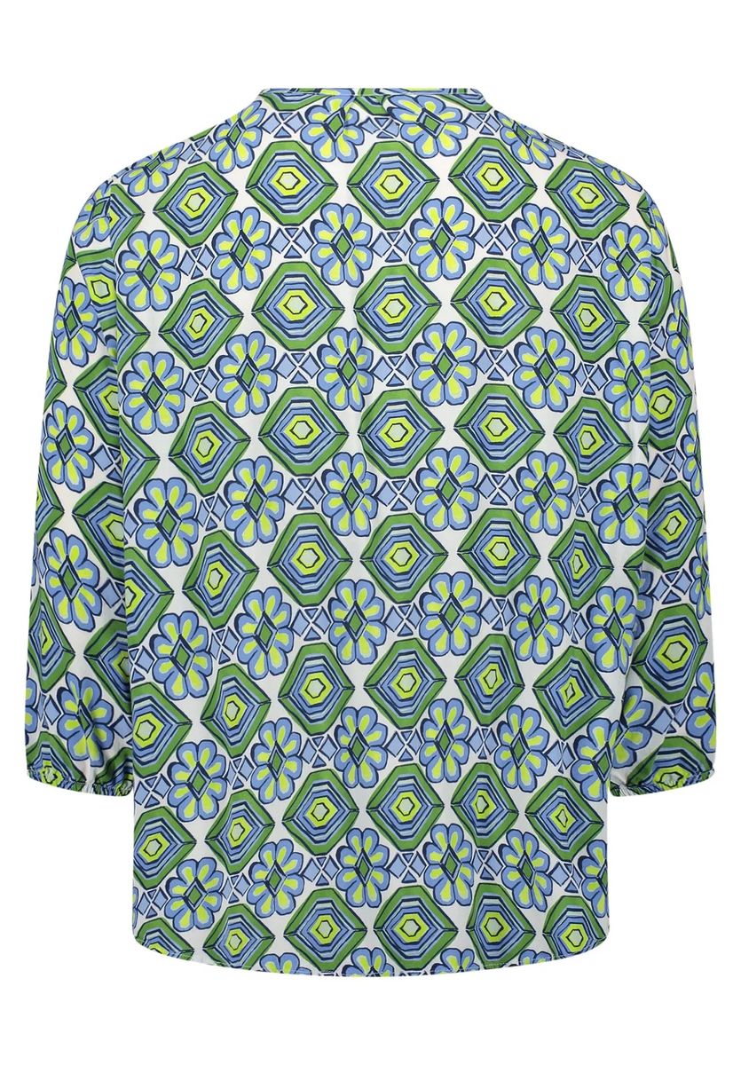 Bluse mit grafischem Geometriemuster