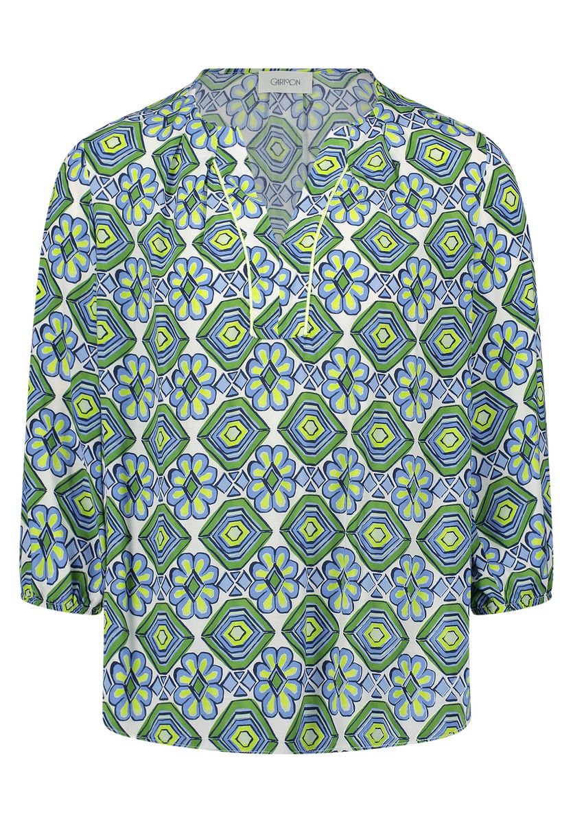 Bluse mit grafischem Geometriemuster