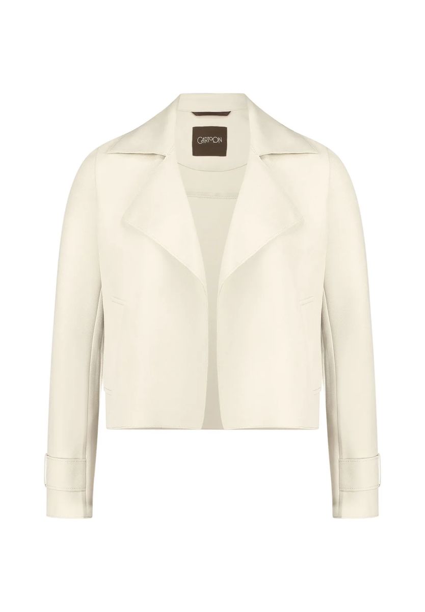 Minimalistische kurze offene Jacke