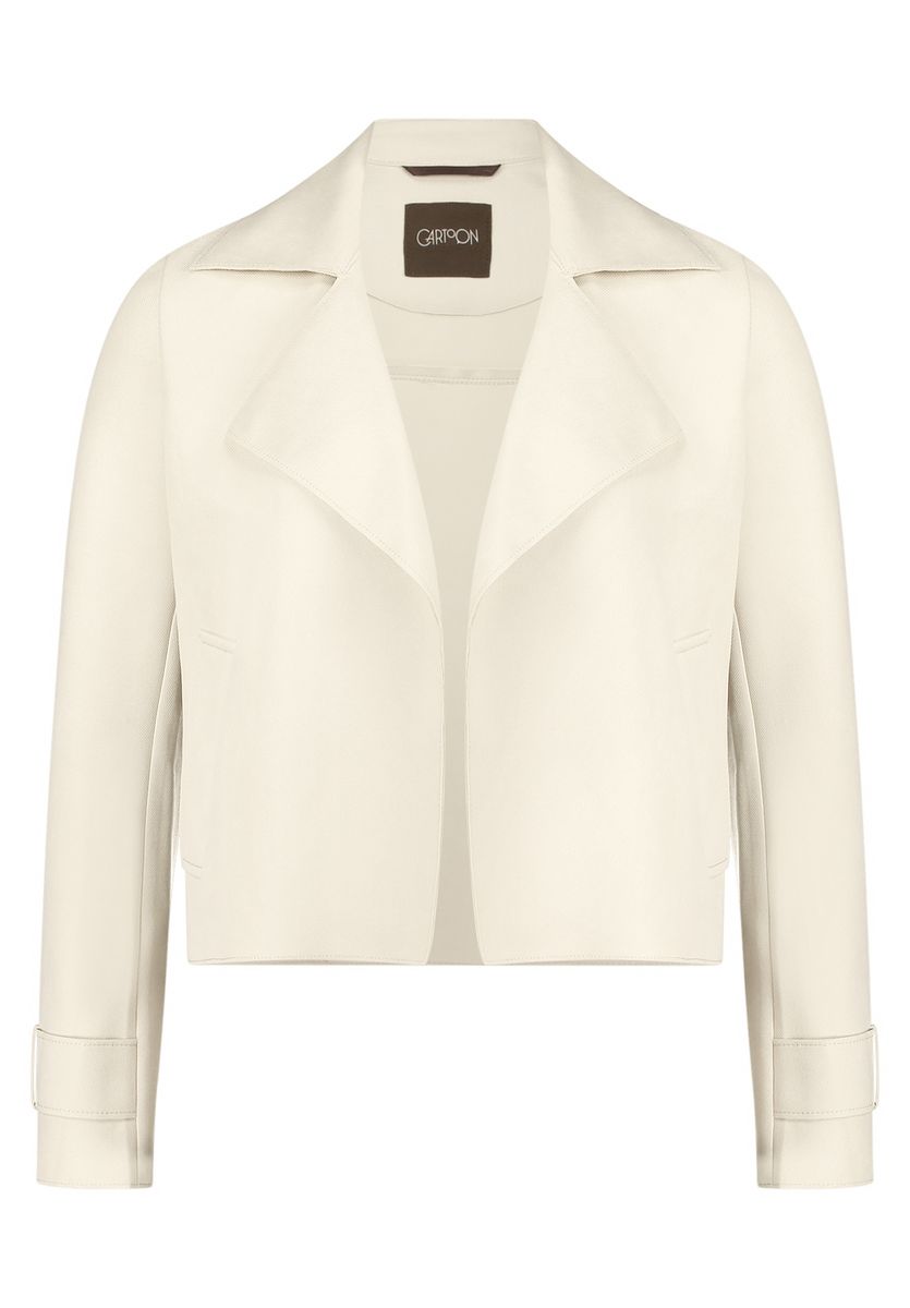Minimalistische kurze offene Jacke