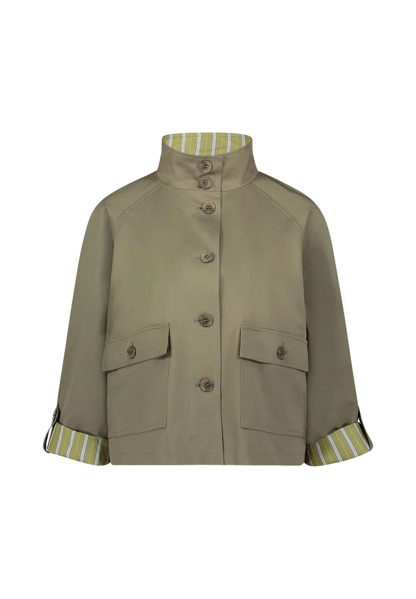 A-Linien Übergangsjacke mit Stehkragen