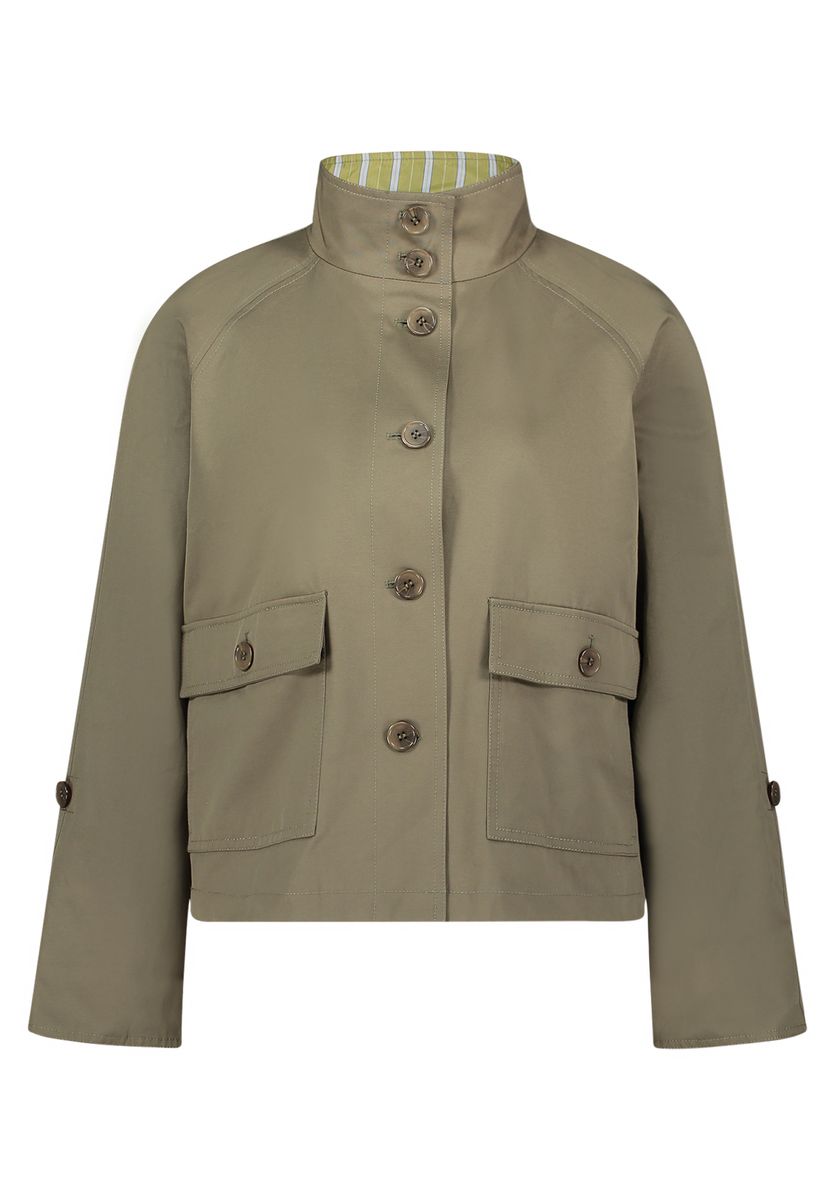 A-Linien Übergangsjacke mit Stehkragen