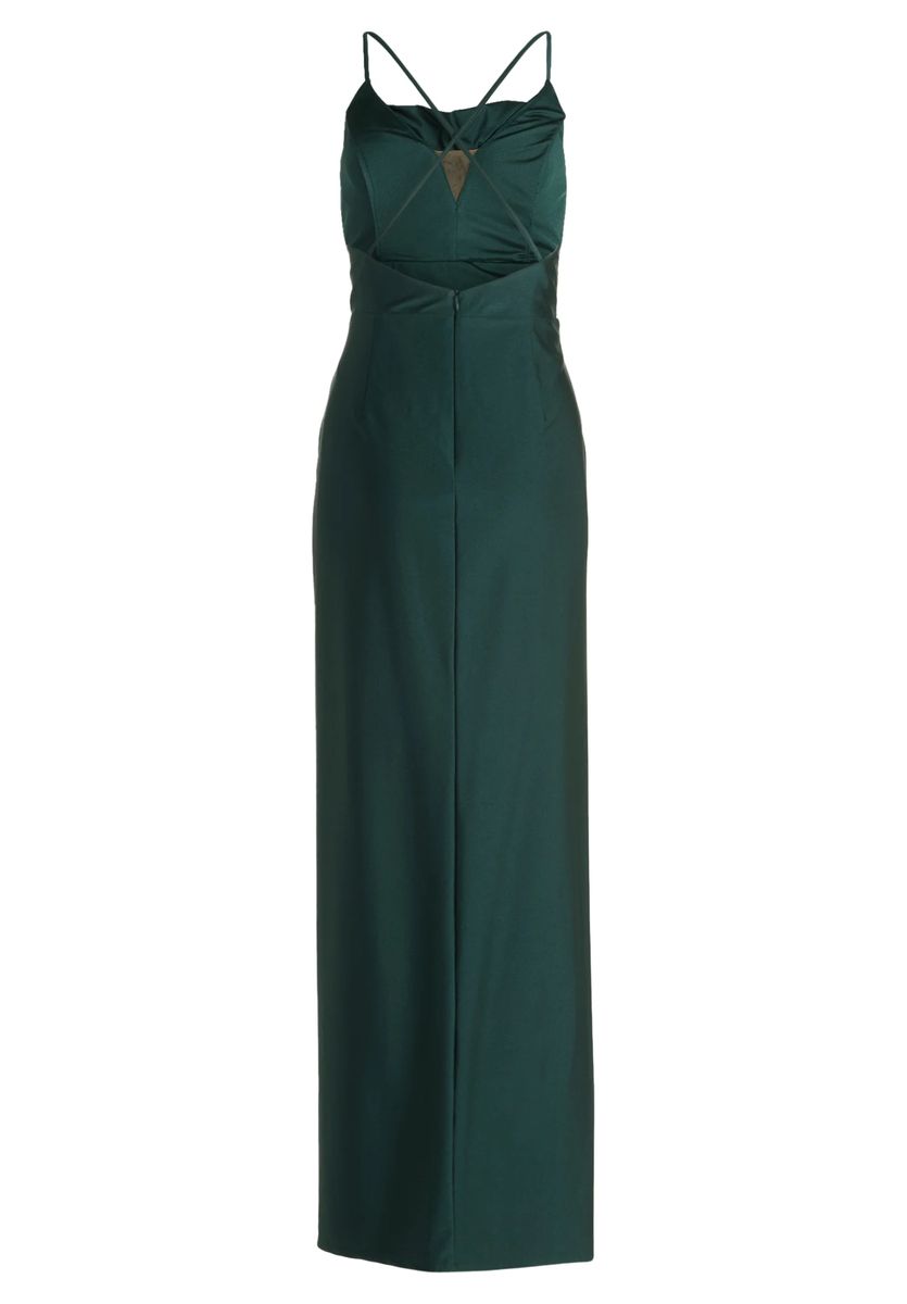 Satin-Abendkleid mit Wasserfall-Ausschnitt