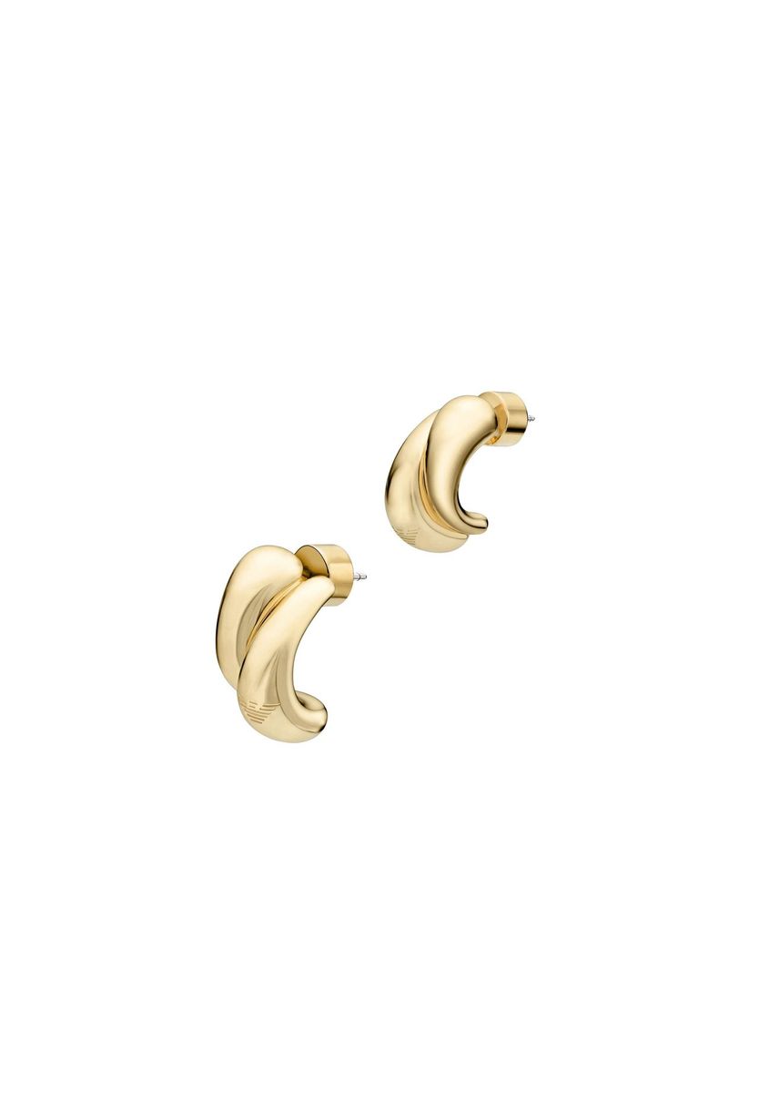 Skulpturale goldfarbene Creolen