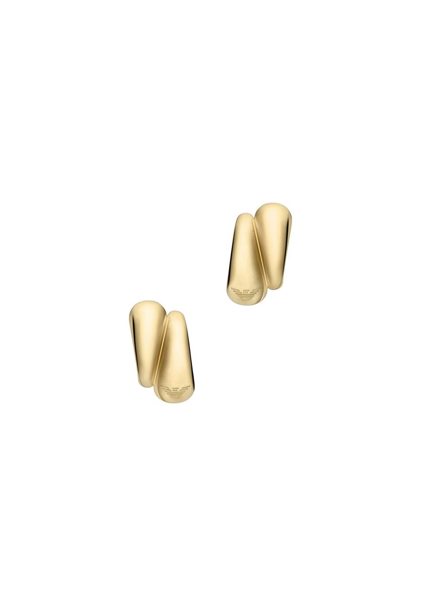 Skulpturale goldfarbene Creolen