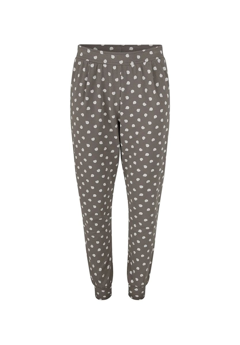 Schmal zulaufende Loungehose mit Punkten