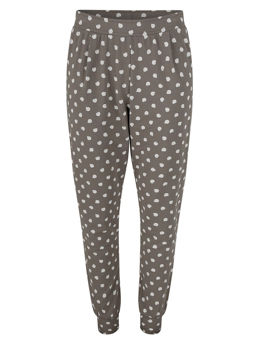 Schmal zulaufende Loungehose mit Punkten