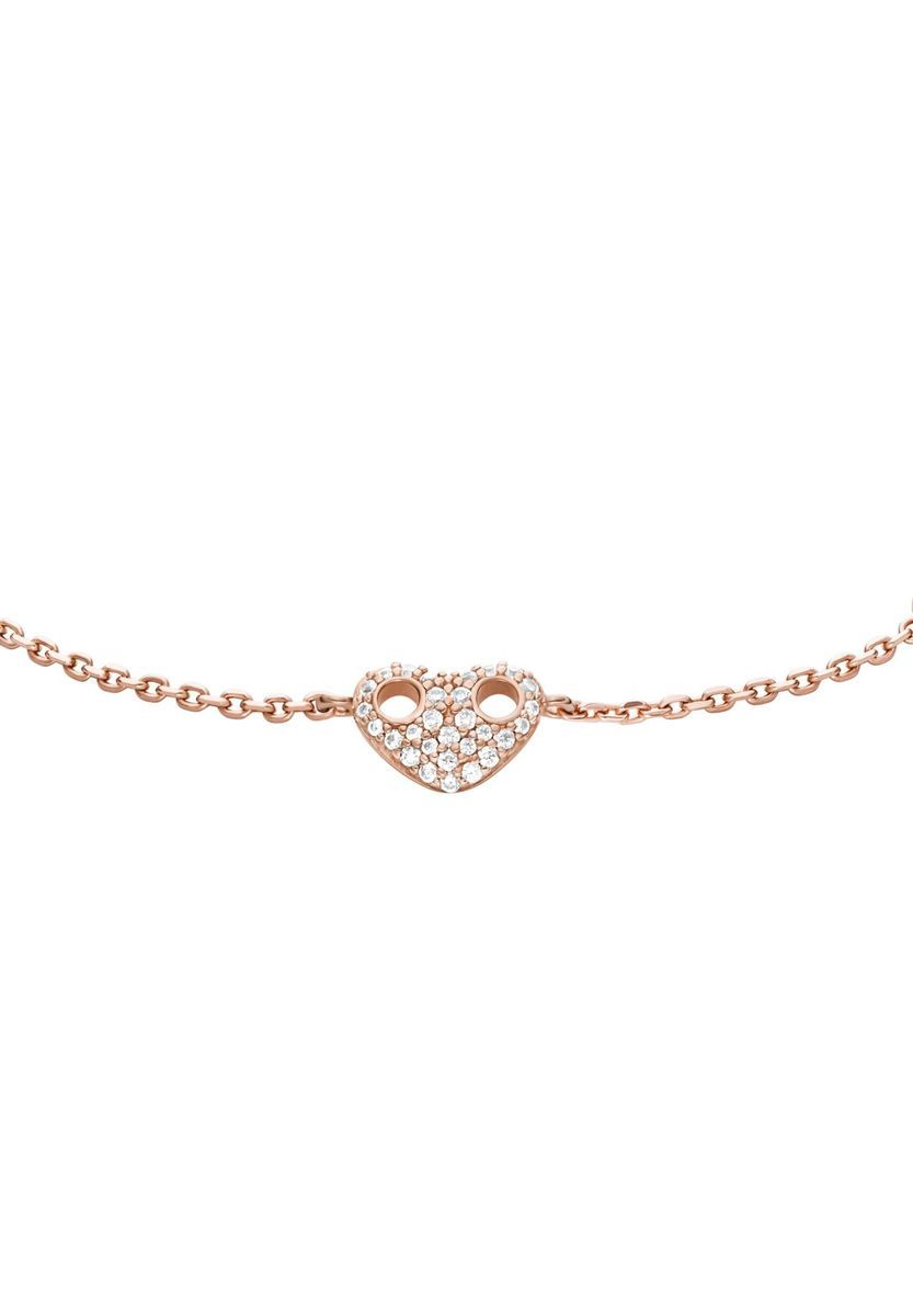 Filigranes Kettengliedarmband mit Herzanhänger