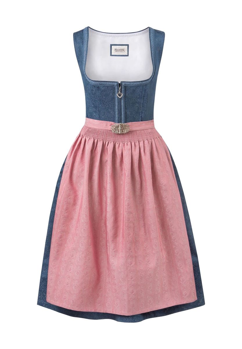 Elegantes Midi-Dirndl mit Blumendruck