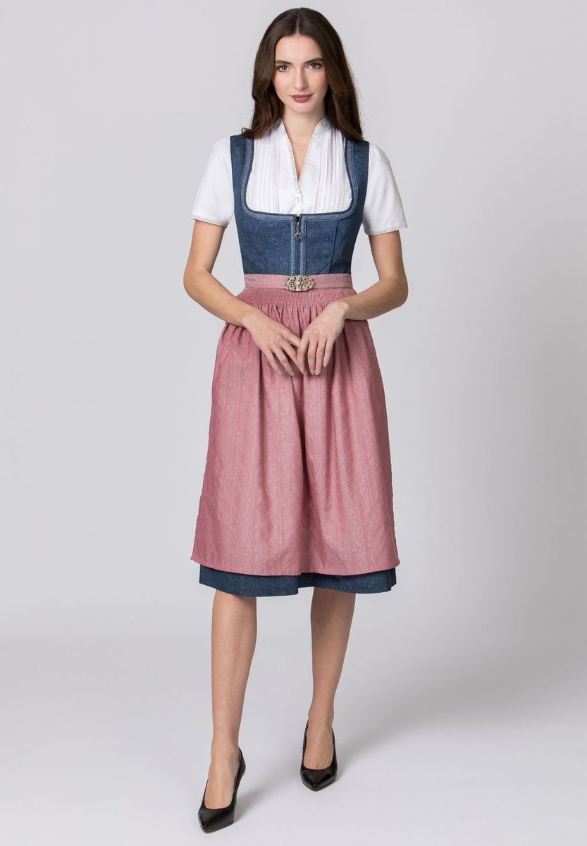 Elegantes Midi-Dirndl mit Blumendruck