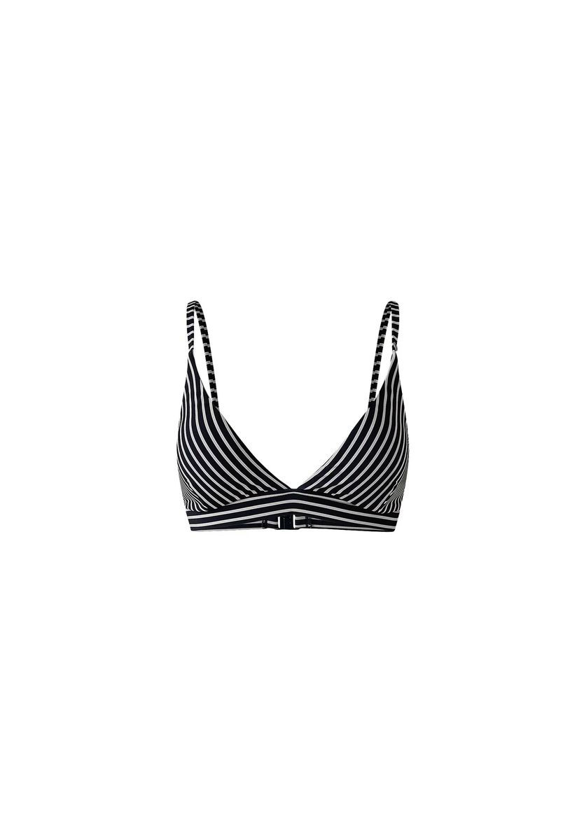 Gestreiftes Triangel-Bikini-Oberteil