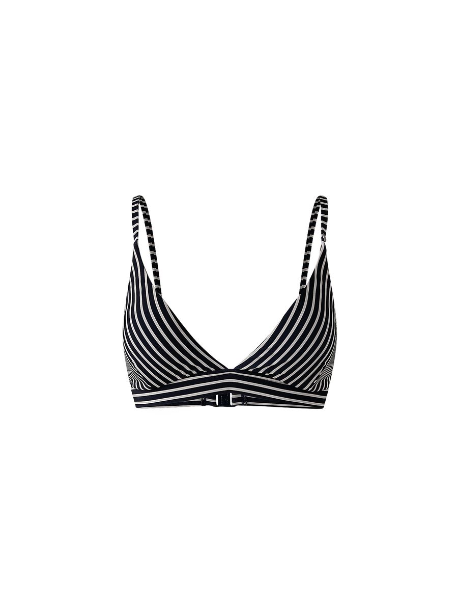 Gestreiftes Triangel-Bikini-Oberteil