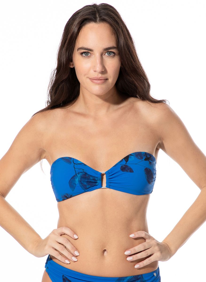 Bandeau mit Blumenprint und Ringdetail