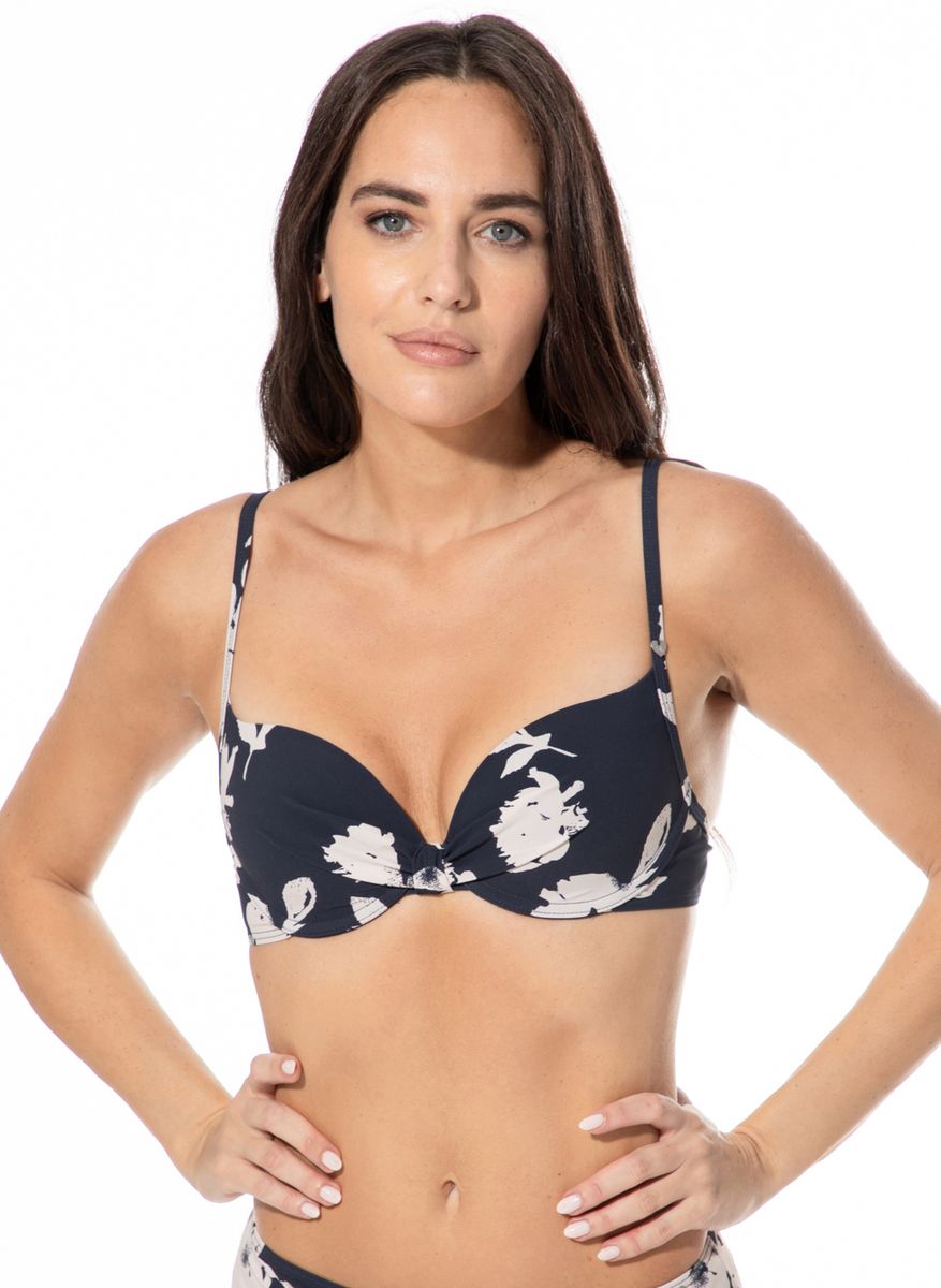 Bügel-Bikini-Top mit Blumenmuster