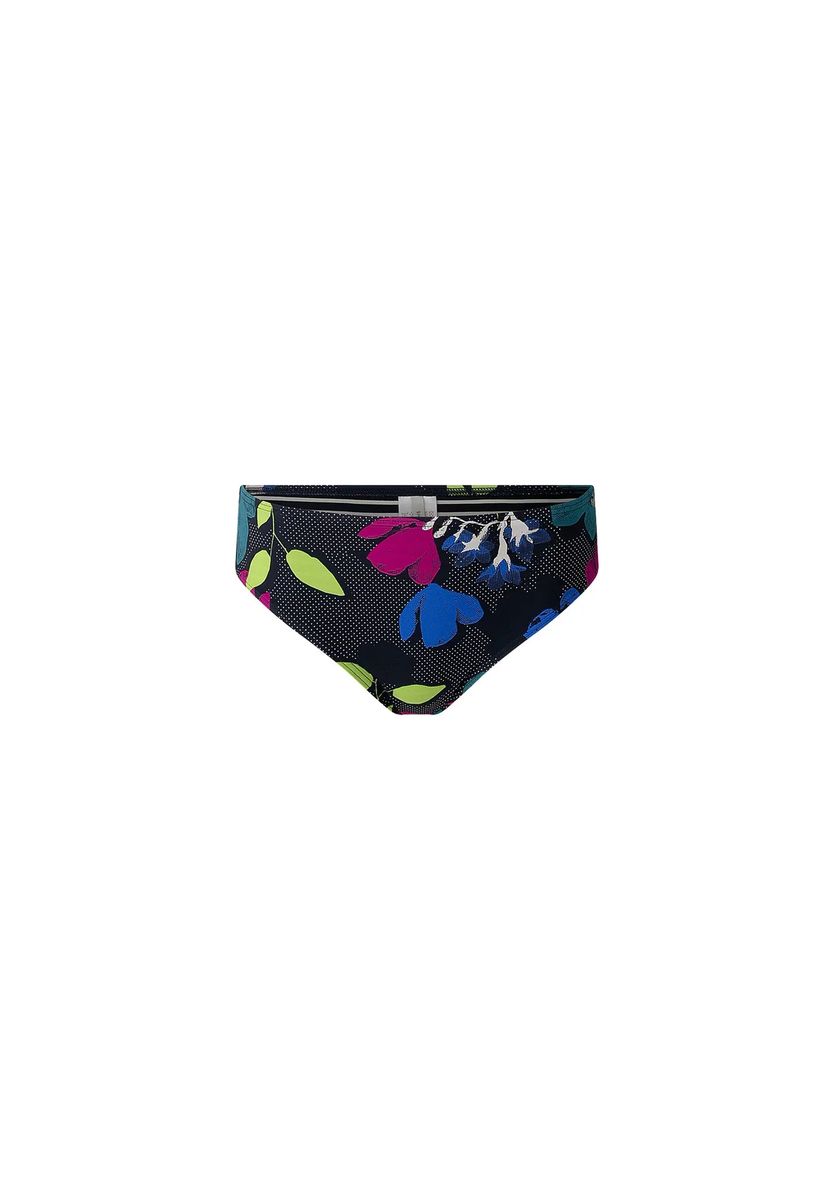 Bikini-Slip mit Blumenmuster und Polka-Dots