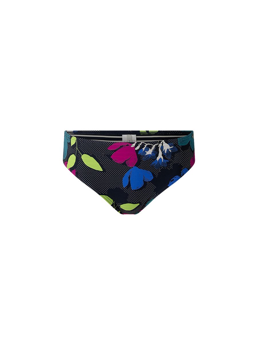 Bikini-Slip mit Blumenmuster und Polka-Dots