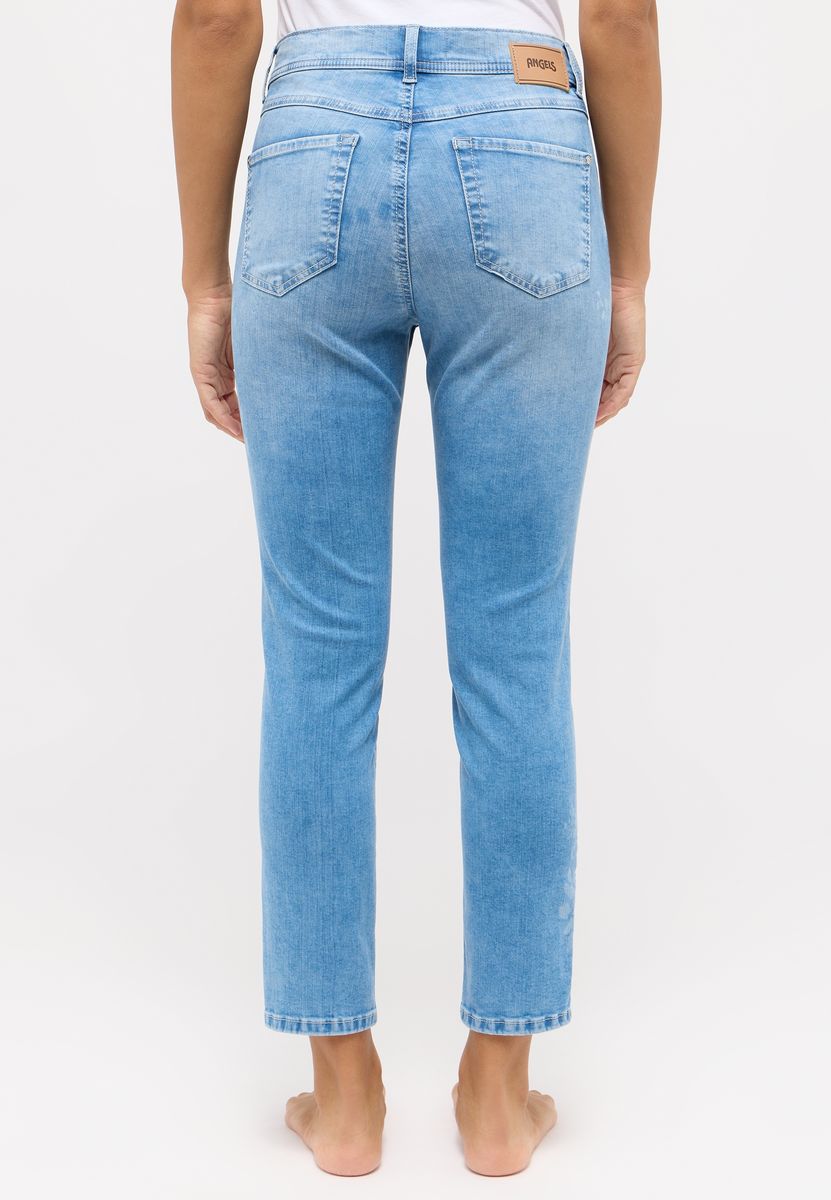 7/8-Jeans mit floralem Print