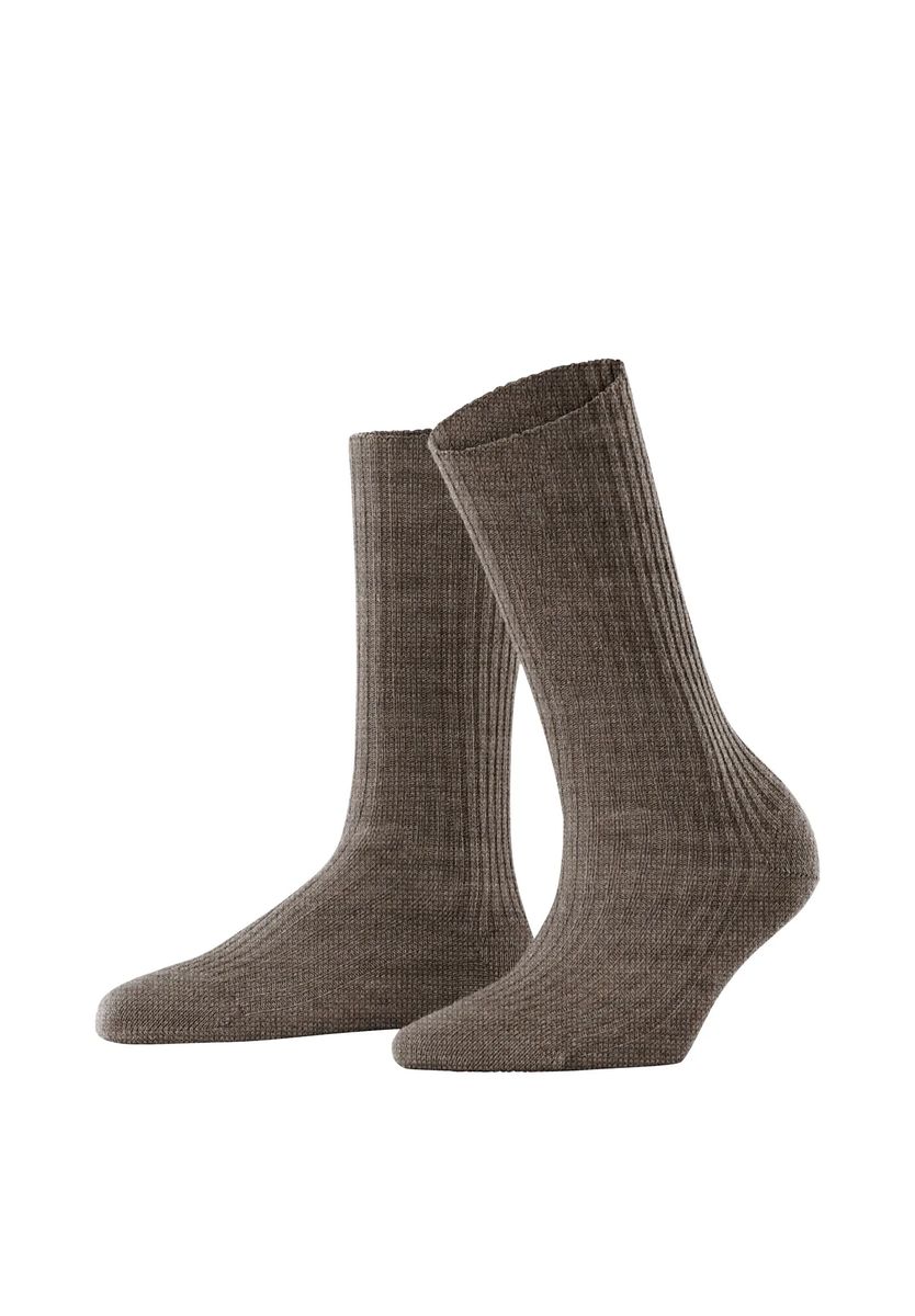 Gerippte Woll- und Kaschmir-Bootsocken