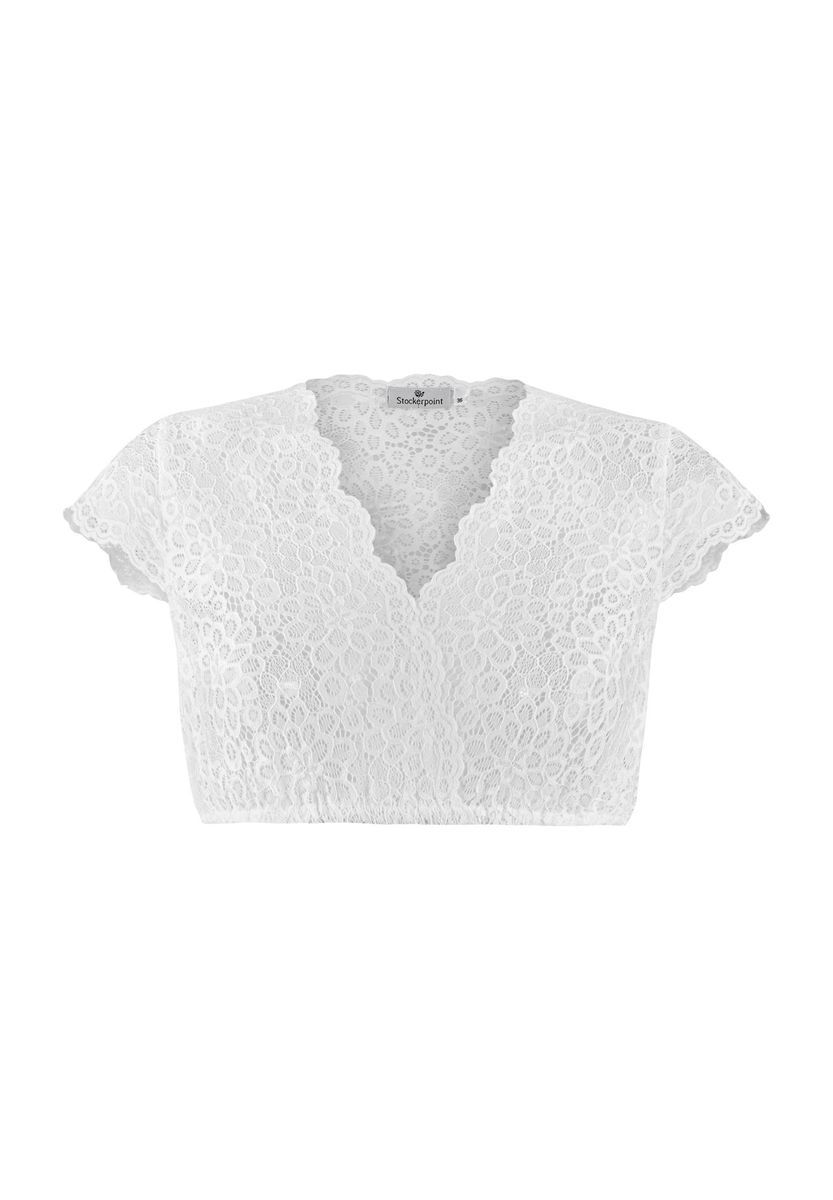 Dirndlbluse aus floraler Spitze