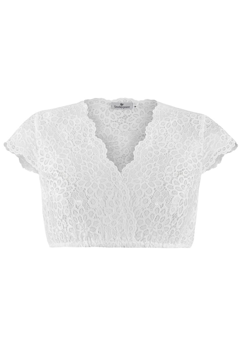 Dirndlbluse aus floraler Spitze