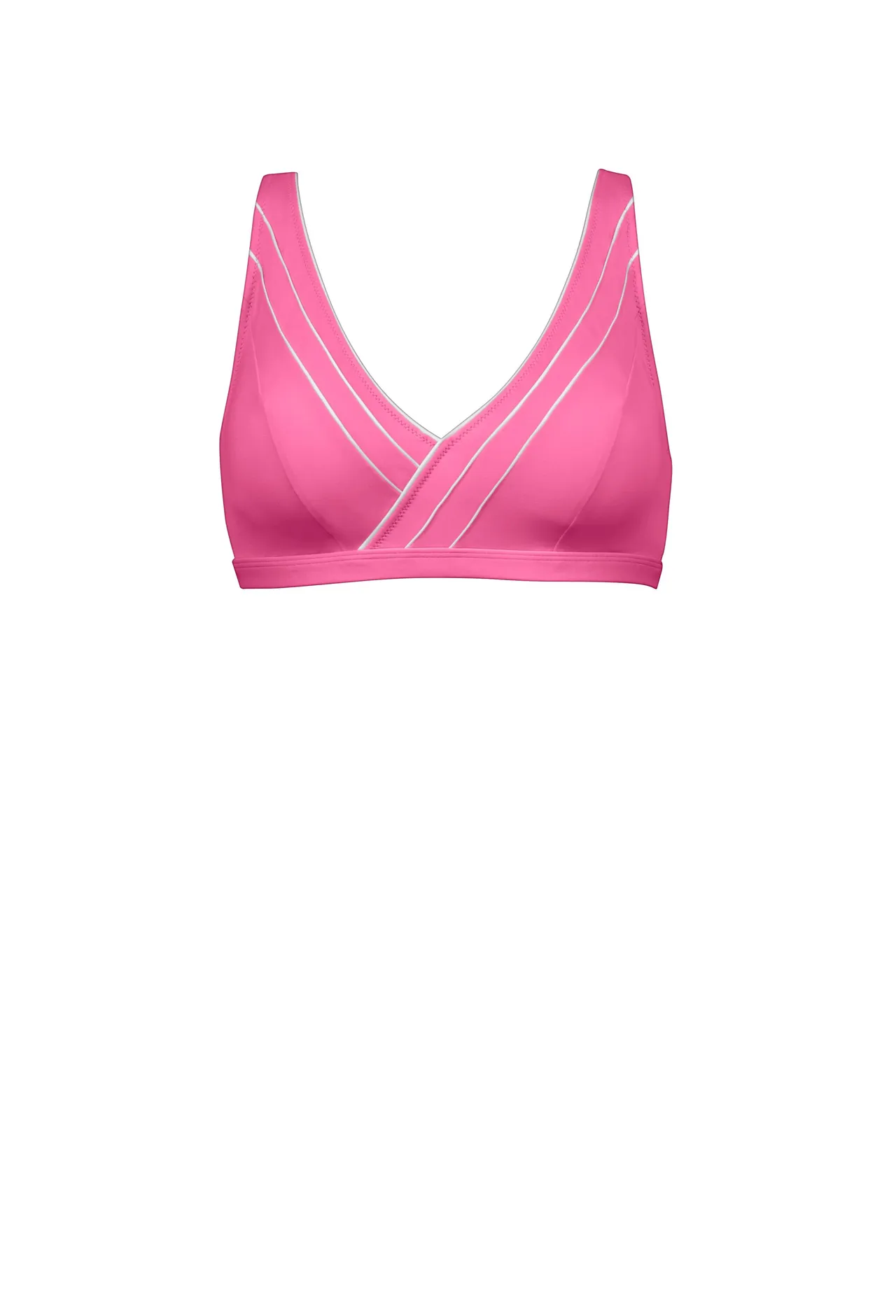 Bikini-Bustier mit Kontrastpaspeln