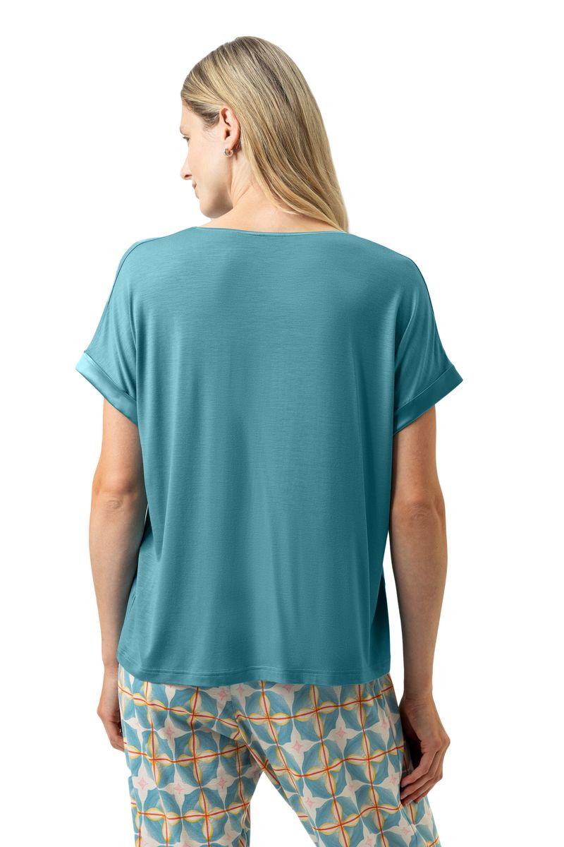 V-Ausschnitt Top mit Satindetails