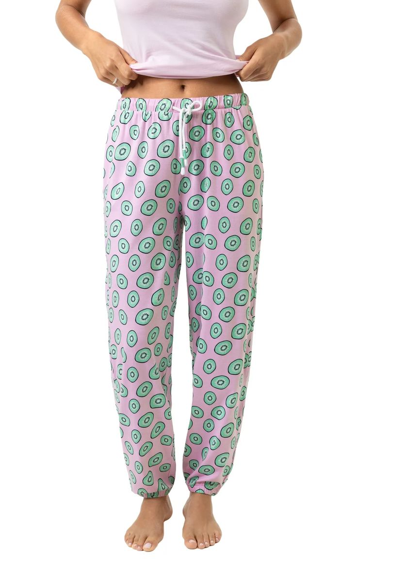 Schlafanzughose mit Kiwi-Print