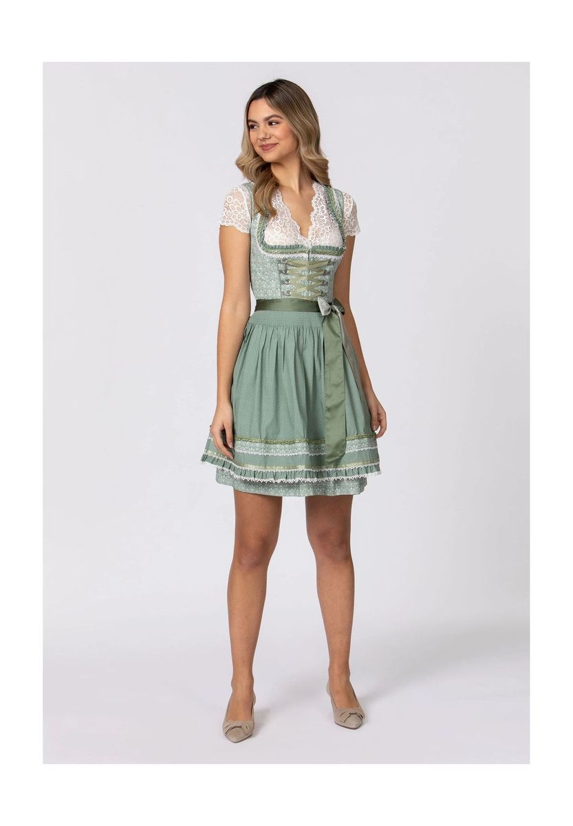 Romantisches Blumendirndl mit Schürze